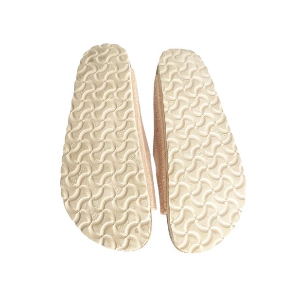 Birkenstock Arizona Shearling Fur Cozy Sandal Blush Rose Pink 7 - Picture 8 of 9